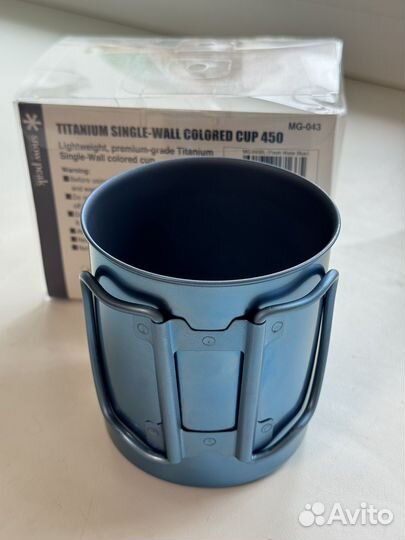 Титановая кружка Snow Peak 450ml синяя