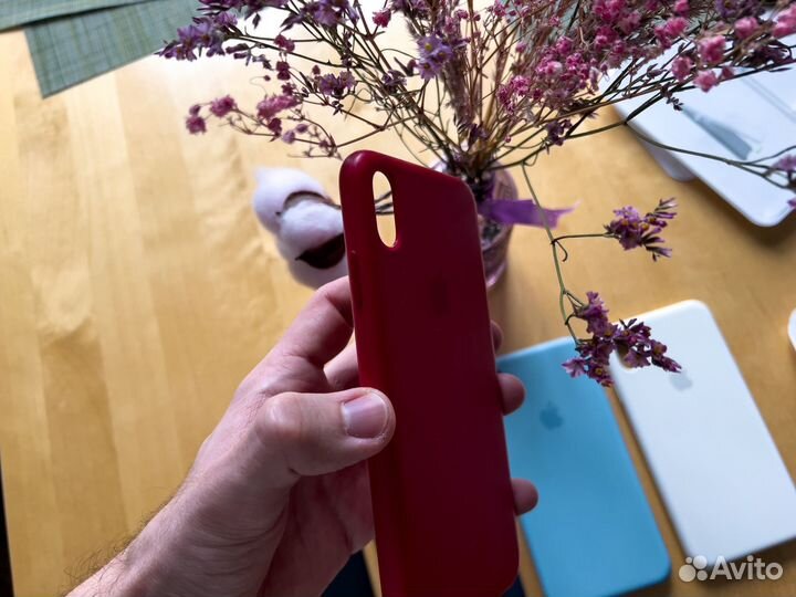 Чехол Apple Silicone Case iPhone Xs Max Красный