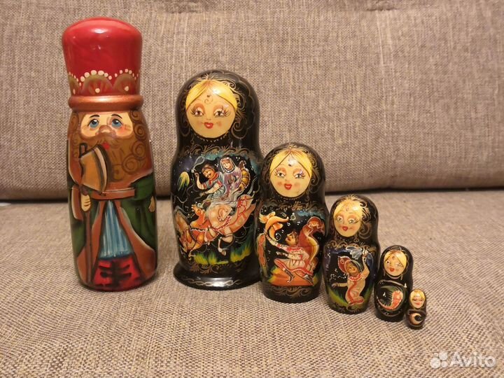 Авторская матрешка и штоф 'Боярин'