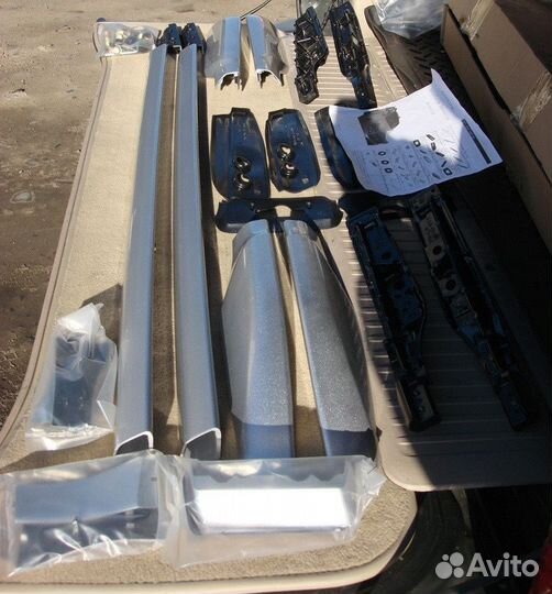 Prado 150 Продольные рейлинги серебристые C3VA2