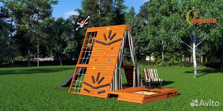 Игровая площадка для всей семьи Савушка База 4 с к
