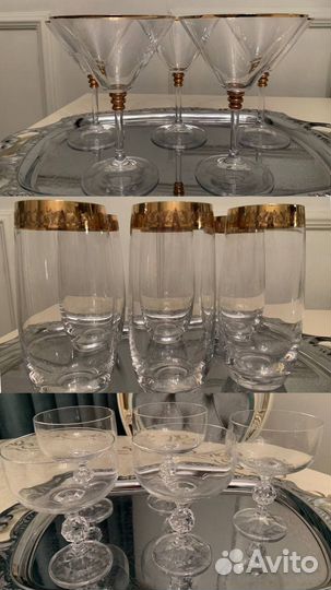 Креманки, бокалы для мартини, стаканы Богемия