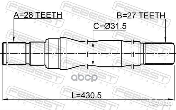 Привод правый Hyundai IX35/Tuscon 15, KIA