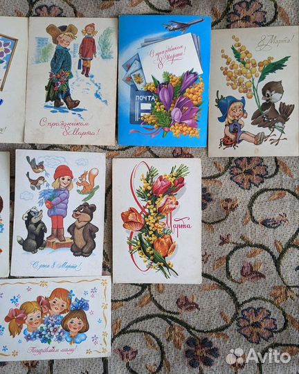 Советские открытки с 8 марта