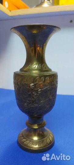 Винтажная Ваза бронза индия