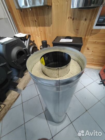 Дымоходная труба утепленая D115/200 нерж/оцинковка