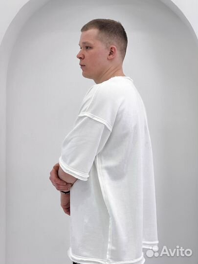 Футболка базовая белая Sincerit из плотной ткани