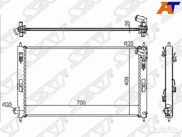 Радиатор mitsubishi outlander