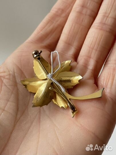 Брошь цветок винтажная из Европы арт. Б1675