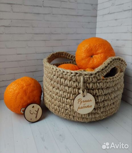 Корзина из джута на заказ