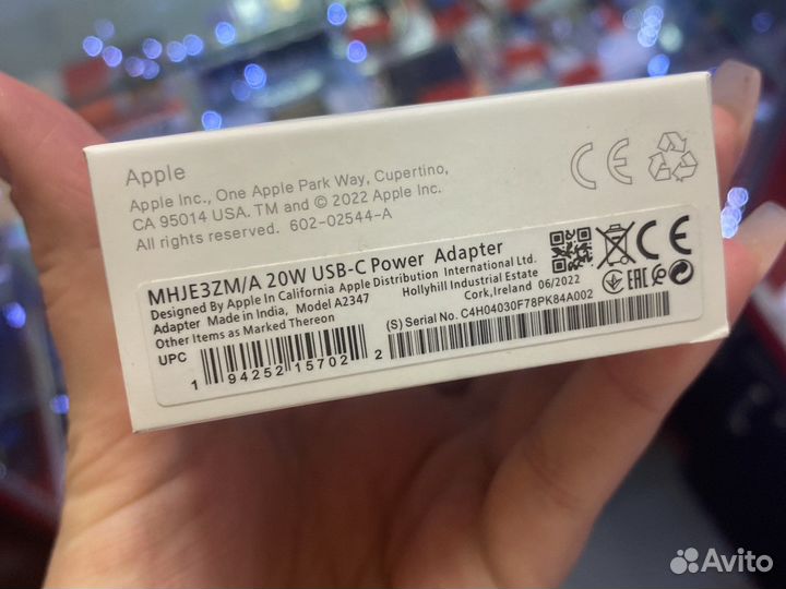 Адаптер Type-C для зарядки iPhone 20W