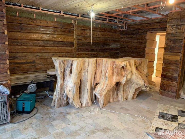 Пень тополь