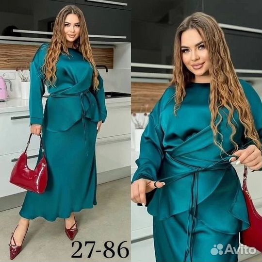 Костюм двойка женский шёлк до 60 р