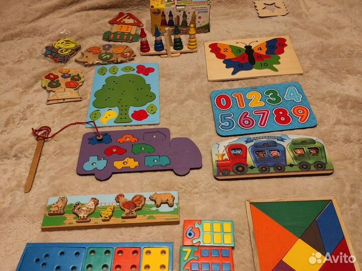 Деревянные развивающие игрушки