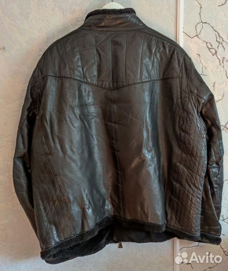 Кожаная куртка мужская 60