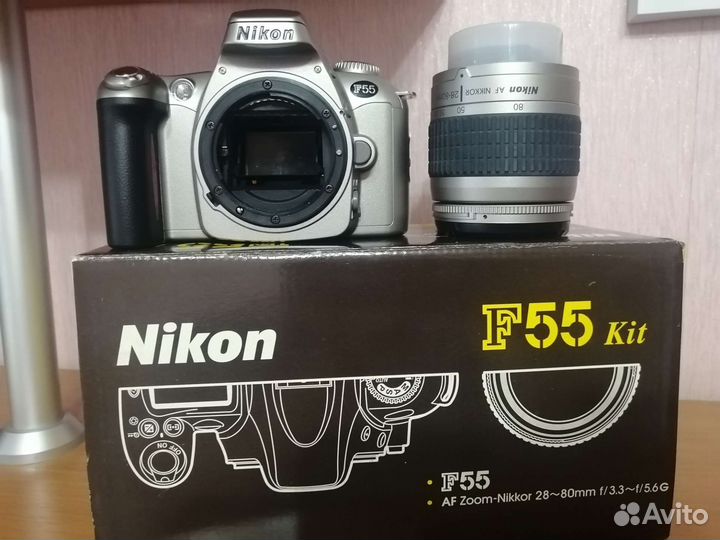 Зеркальный пленочный фотоаппарат nikon F 55 Kit