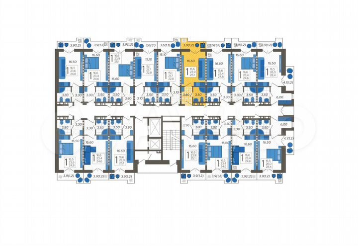 Апартаменты-студия, 25,1 м², 12/12 эт.