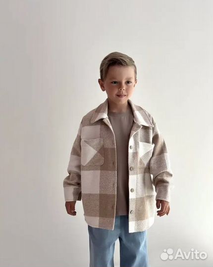 Рубашка в клетку детская новая