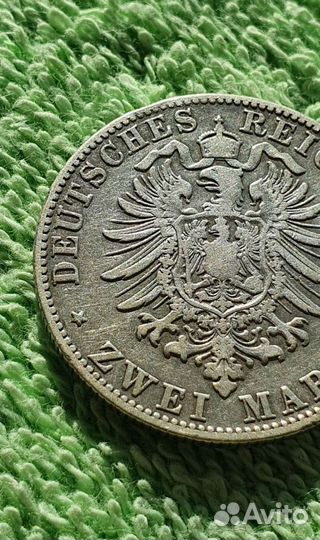 2 марки 1876 год G., Баден герцогство