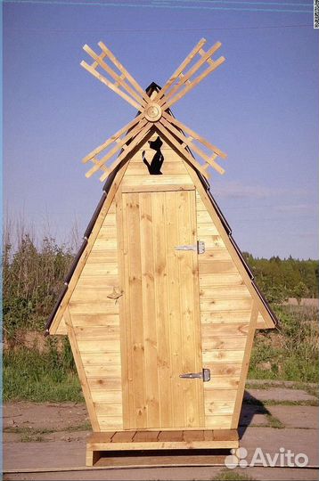 Дачный туалет деревянный Ч434