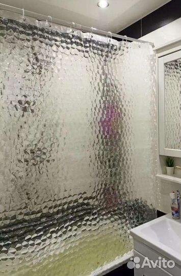 Штора для ванной 3D 3д новая 180х180см