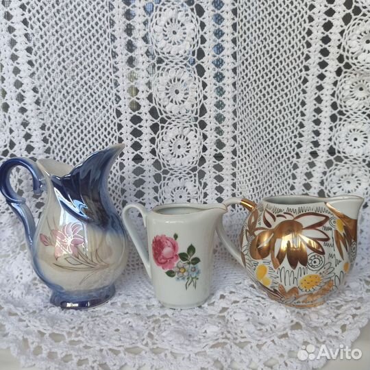 Молочники сливочники ГДР,ссср, чашка Довбыш