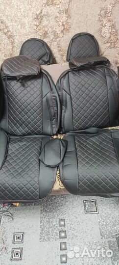 Авточехлы из экокожи priora 1