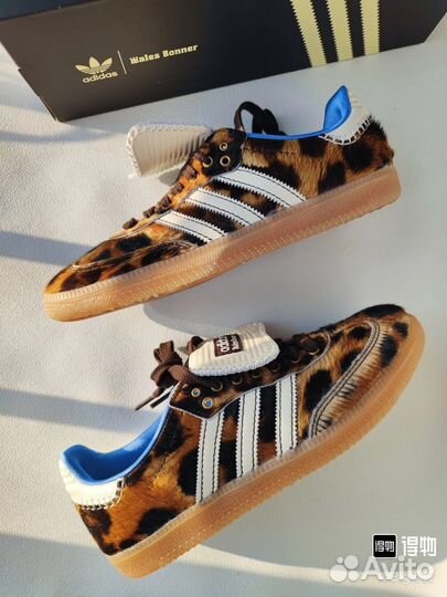 Adidas wales bonner x samba pony leopard