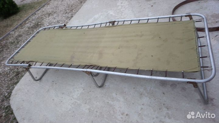 Раскладушка СССР алюминий-брезент