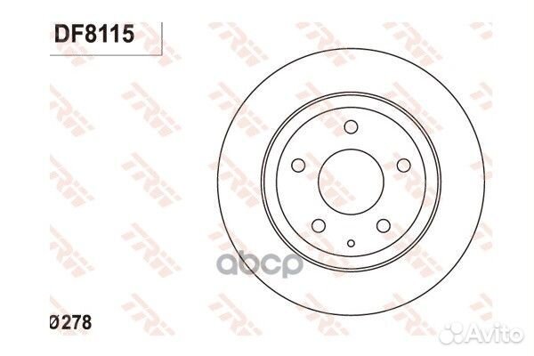 Диск тормозной задний mazda 6 2012- DF8115 DF81