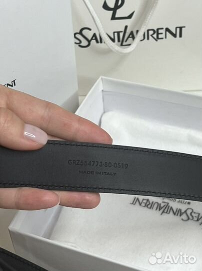 Ремень Yves Saint Laurent кожаный