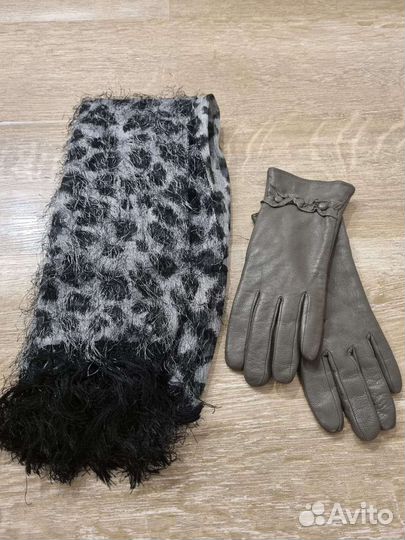 Перчатки кожанные женские
