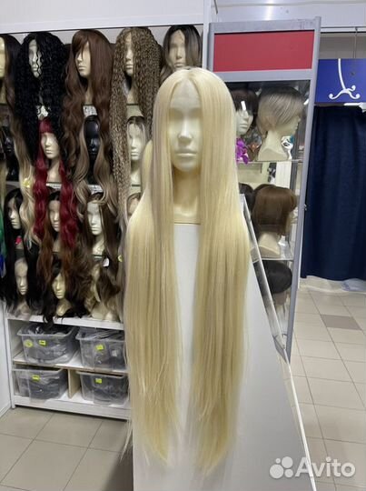 Парик на сетке полусистема 100 см длинный