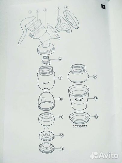 Молокоотсос avent ручной