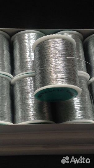 Нитки люрекс цвет серебро