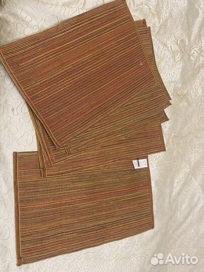 Сервировочные салфетки 7шт оранжевые термостойкие