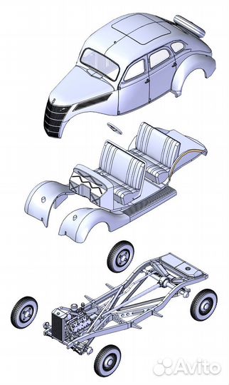 Сборная модель автомобиля Roden Rod817 1:35