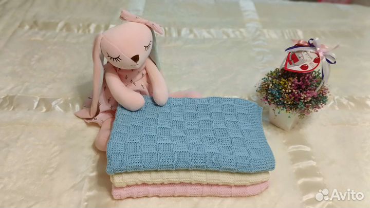 Плед детский вязаный