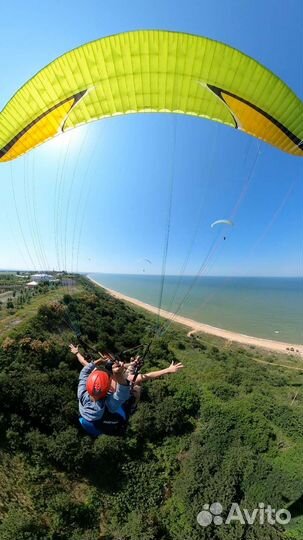 Полет на параплане в Голубицкой Кучугуры Анапа
