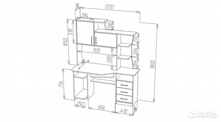 Компьютерный стол ск-19 (цвета)