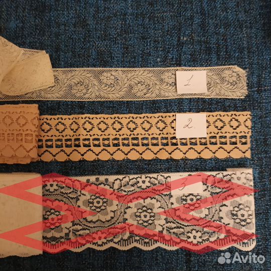 Кружево, тесьма, воротнички и люрекс на катушке