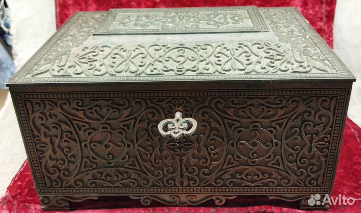 Шкатулка ларец обмедненный силумин, СССР