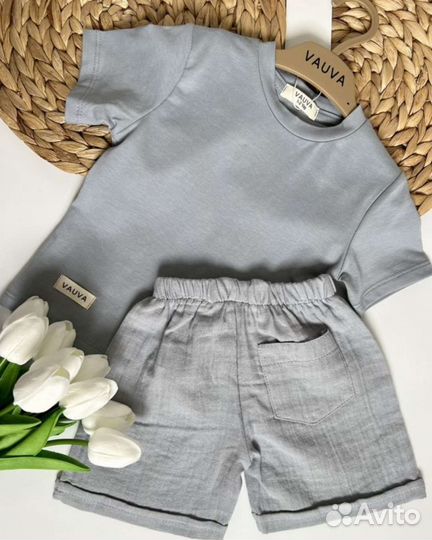 На жаркое лето из муслина для стильных мальчиков