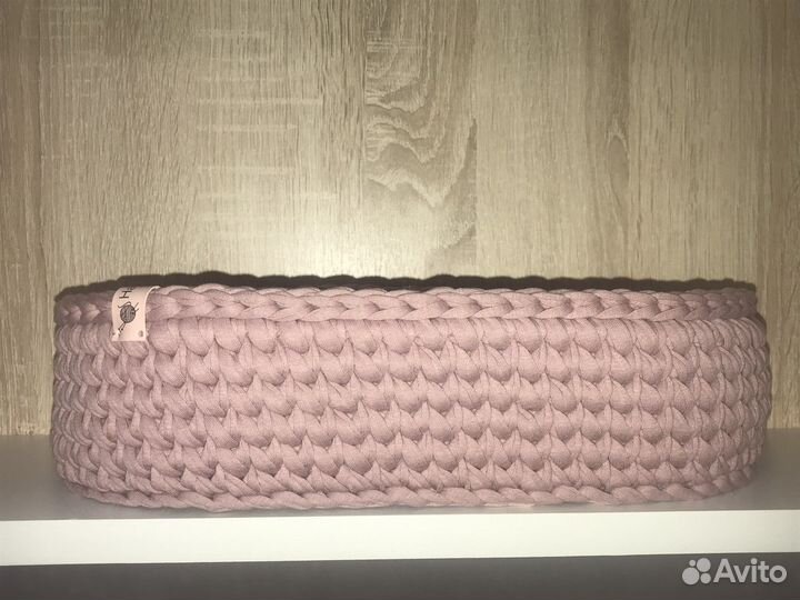 Вязаные корзинки ручной работы