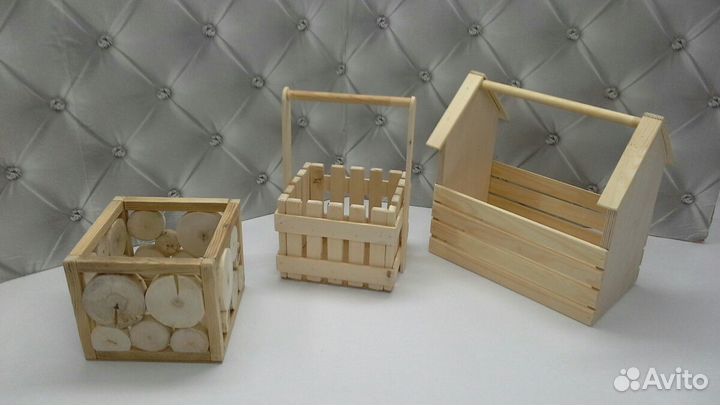 Ящики деревянные (эко ) для подарков, цветов и др