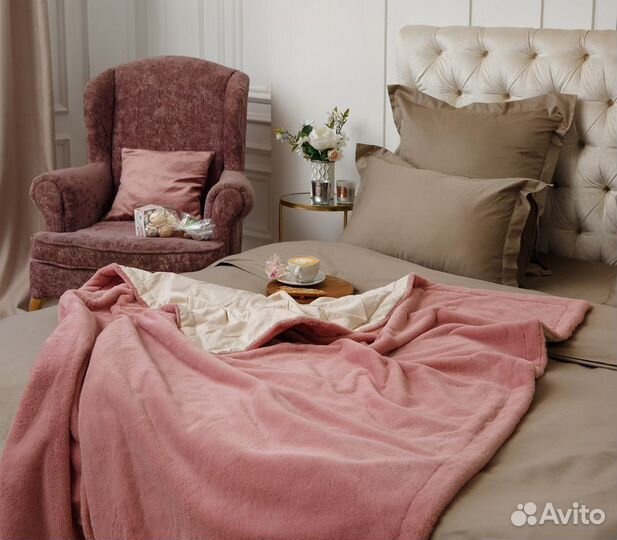 Плед меховой pink nectar