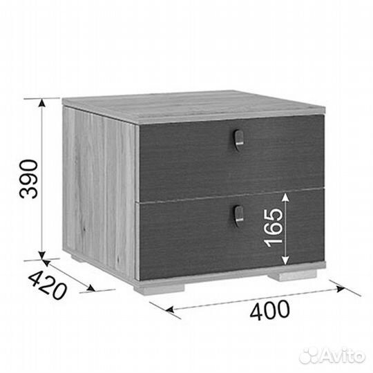 Тумба Модерн 20.01 дуб мария/бронза