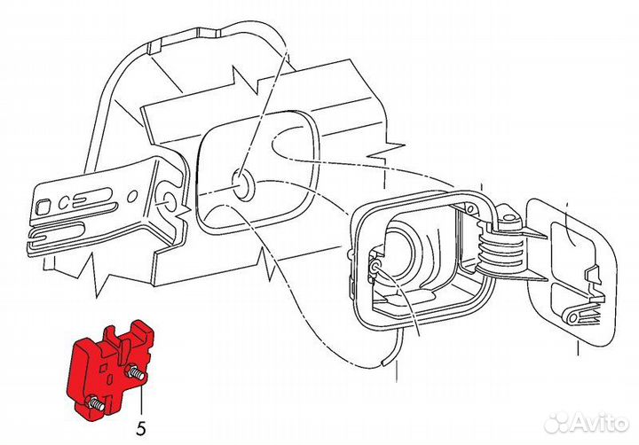 Активатор лючка бензобака Skoda Octavia A7