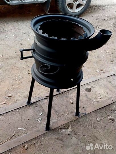 Печь для казана с трубой
