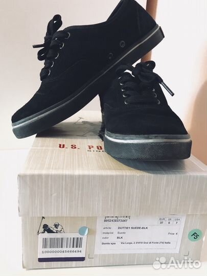 Замшевые кеды U.S. Polo